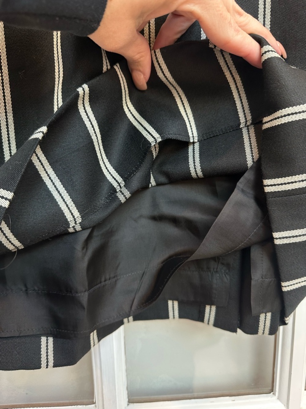 Vintage Yves Saint Laurent 80’s Chic Stripe Timeless Classic Pencil Skirt Size 6 - Picture 6 of 11